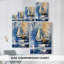 NAUTICAL Series CLxxxiv - Toile tendue avec châssis de qualité supérieure - Prêt à être accroché-1018169561