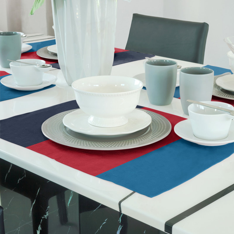 Récapitulatif de 18 po Mississippi Rebellion, Bleu marine / rouge / bleu poudre, Polyester sergé