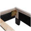 Lit plateforme tapissier en velours, sommier tapissier nécessaire