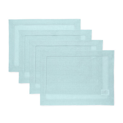 100% Pure Linen Hemstitch Placemats - Classic Hemstitch