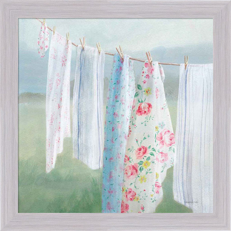 «Laundry Day I» par Danhui Nai, art mural encadré