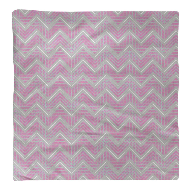 Stephenie Cotton Chevron Square Napkin, 0.1" H x 22" W x 22" D, Cotton Twill, Purple/Grey