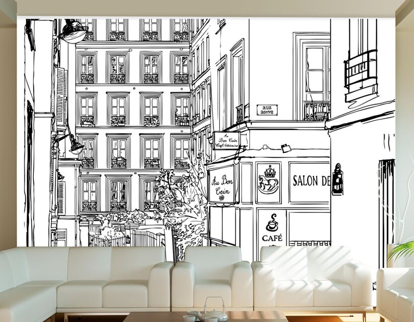 Glatte Tapete A Walk Through Parisian Streets 3,09 m x 400 cm