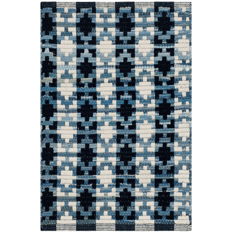 Montauk Hand Woven Cotton Geometric Rug, Rectangle 9' x 12'