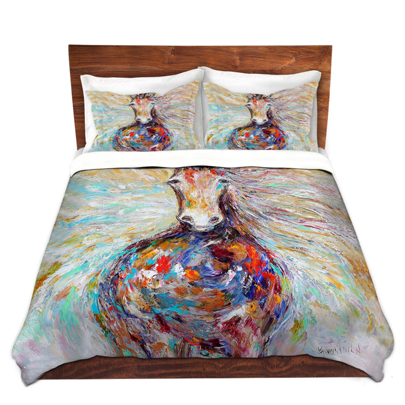 Ensemble de housse de couette à cheval sauvage, 1 housse simple + 1 taie standard