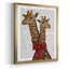 «Giraffes and Bow», toile encadrée de qualité supérieure - prête à être accrochée-1263191240-1263191242