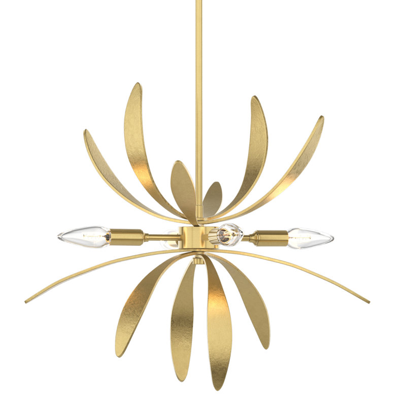 Dahlia 4 - Light Sputnik Novelty Pendant, Modern Brass