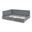 Structure de lit de jour en velours grand avec tiroirs de rangement et support de dossier-999509625
