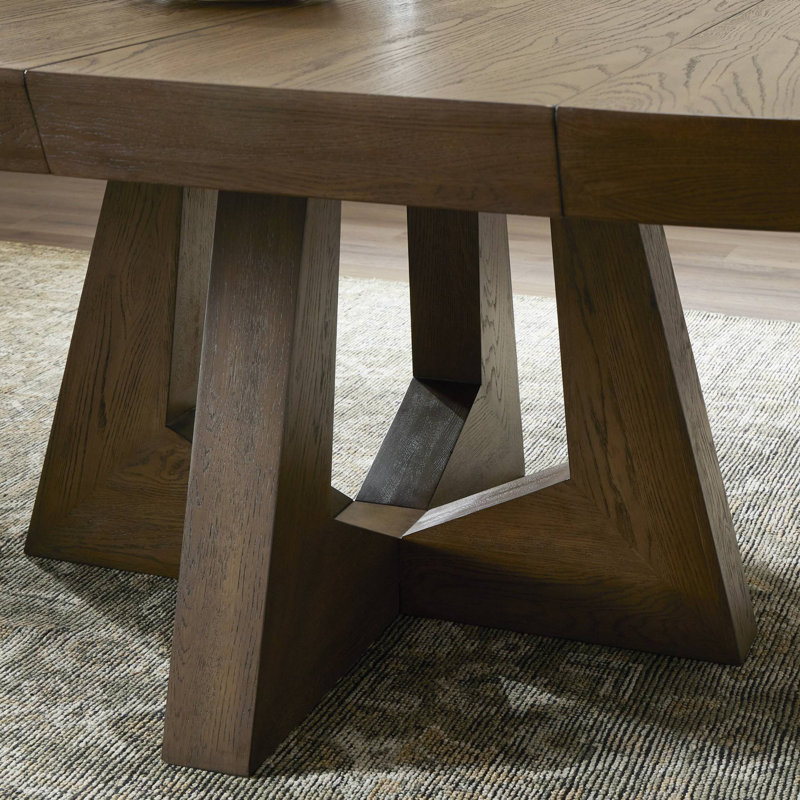 Zelda Round Extension Dining Table-Fawn Oak Veneer