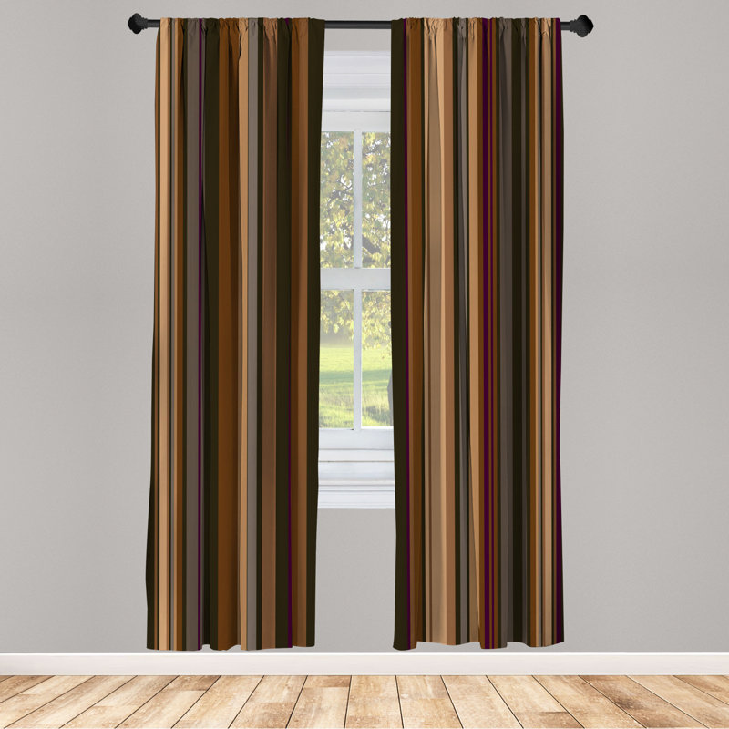 Anglet Semi Sheer Curtain Panel Pair, 28" W x 63" L