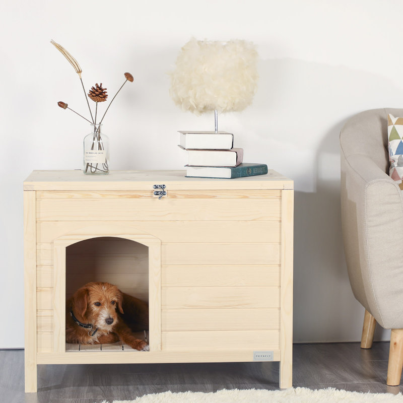 Tucker Murphy Pet™ Folding Cat House, No Tools Required for Assembly, Cat house Furniture, Indoor Dog House for Small Dog, 30" L×21" W×24.5" H.