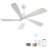 52 Inch Indoor Ceiling Fan With Dimmable Led Light 5 Solid Wood Blades Remote Control Reversible Dc Motor With Smart App Control-1853203697