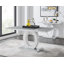 Scottsmoor Modern High Gloss & Glass Dining Table with 6 Luxury Faux Leather Chairs-1315413269