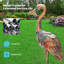 Meleri Flamingo Metal Garden Statue-1886850692