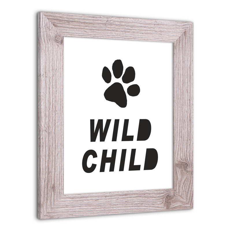 «Wild Child», art encadré simple, H 14 po x l 11 po x P 0,75 po, Cadre blanc