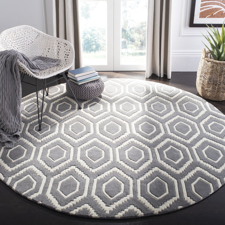 Deedie Hand Tufted Wool Geometric Rug