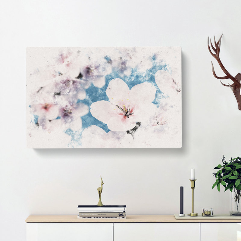Cherry Blossom Tree In Spring - Wrapped Canvas, 60cm H x 91cm W x 3cm D