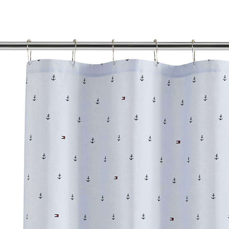 Rideau de douche Tommy Hilfiger, Bleu à pois