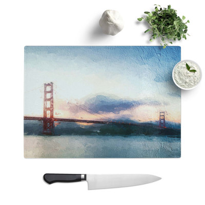 Glass Golden Gate Bridge Chopping Board