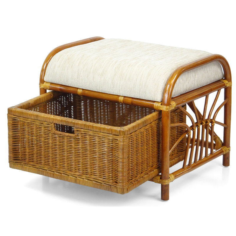 Repose-pieds de rangement rectangulaire Eukleides, Brun