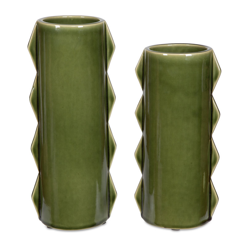 Vases méandres verts, ensemble / 2