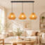 3 - Light Rattan Farmhouse Bohemian Pendant