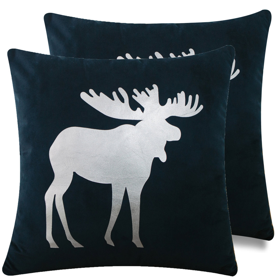 Christmas Gold and Silver Square Pillow Cover (Set of 2) Peterborough Home 