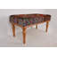 Banc rouge et brun, banc médaillon, banc repose-pieds, banc rembourré, banc tapis turc, banc Kilim, banc de décoration intérieure, banc fait à la main-1234287153-1212279866