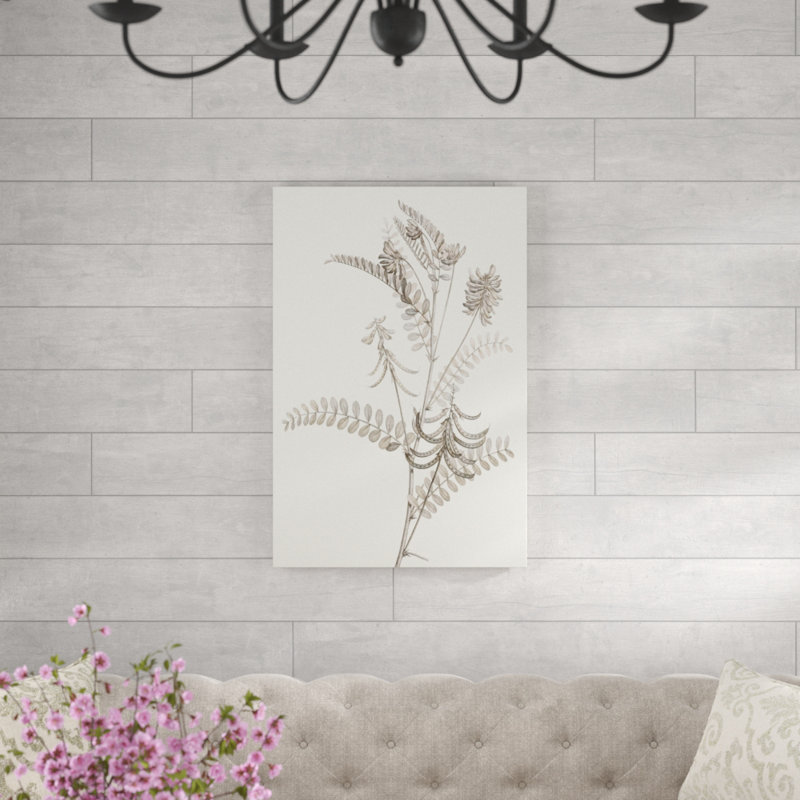 «Neutral Botanical Study VII», peinture sur toile, H 36 po x l 24 po