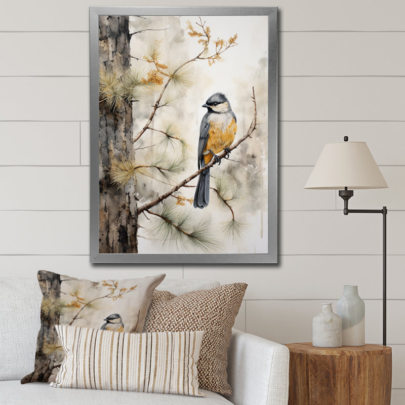 " Forest Minimalism Guardians I ", Silver Picture Framed, 20" H x 12" W x 1" D