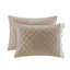 Ensemble de couvre-lit réversible en coton kaki pour grand lit avec coussin décoratif 4 pièces-126363556-126363554