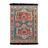 Rug & Kilim’S Tribal Rug In Blue And Red Medallion Pattern