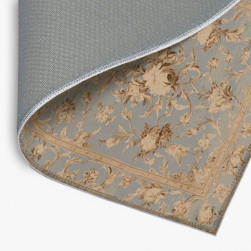 French Gray Indoor and Outdoor Area Rug, Rectangle 2' x 3'