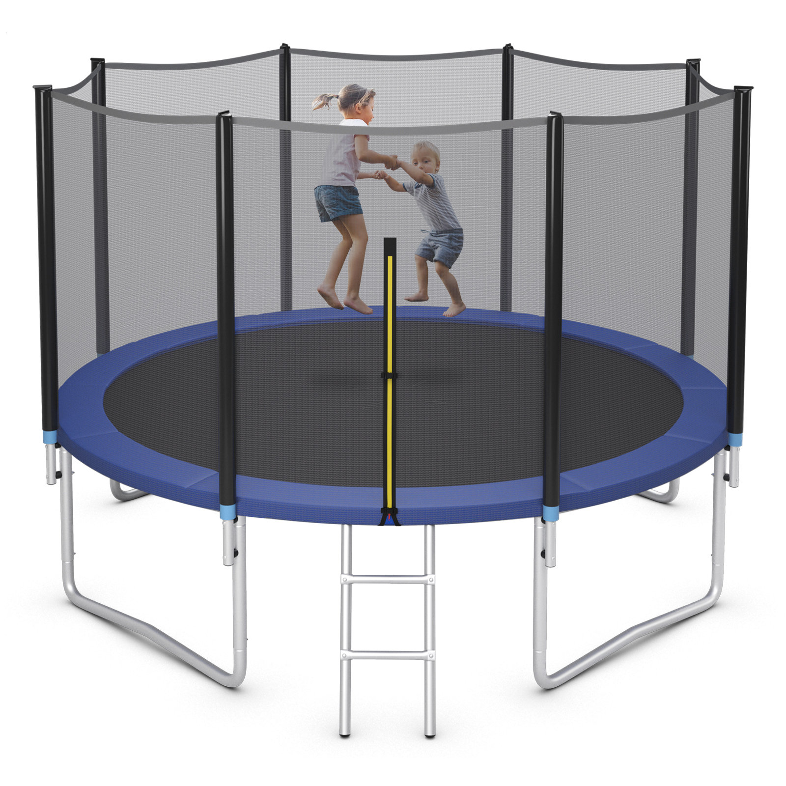 Topbuy 14' Round Backyard Trampoline with Safety Enclosure | Wayfair