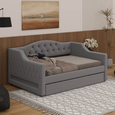 Full XL Size Daybed With LED Belt And Trundle