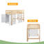 Lit mezzanine avec garde-robe de rangement intégré et 2 fenêtres-114230089