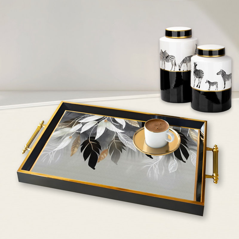 Élégant plateau en verre de 19,7 po x 11,4 po x 1,4 po | Fabrication 100% verre durable | Facile à nettoyer avec un chiffon humide | Idéal pour le service, la présentation décorative et l'organisation | Ajout élégant à la décoration intérieure