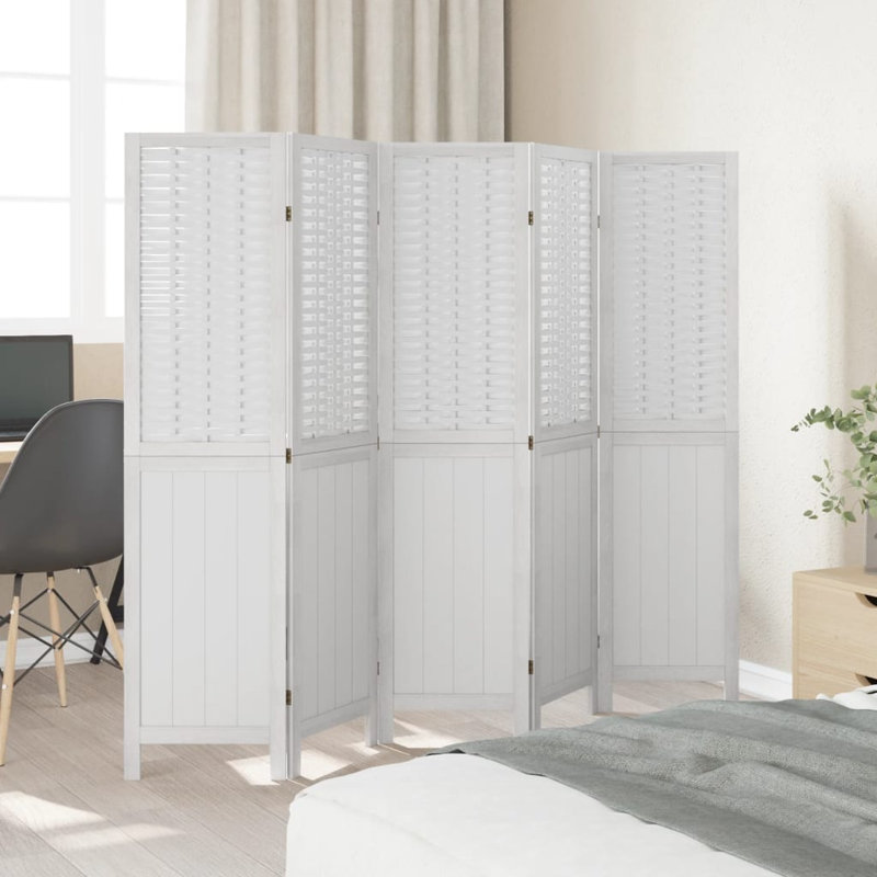 Vienna Solid Wood Room Divider, 160cm H x 180cm W, White