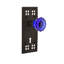 Craftsman Plate with Decorative Keyhole and Crystal Cobalt Door Knob-918509971