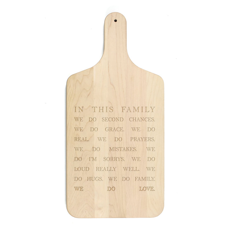 In This Family Paddle Cutting Board