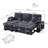 Ebern Designs 91inch Upholstered Pull Out Sleeper Sectional Sofa With Convertible Storage Chaise-667983469
