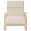 Chaise berçante George Oliver, tissu crème