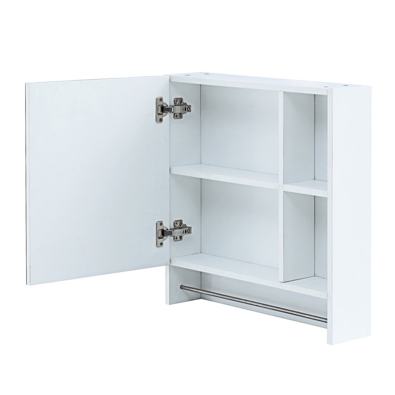 Armoire à pharmacie murale à miroir pour salle de bain, Blanc
