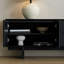 Meuble télé moderne en bois massif noir-1674892010