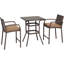 Ensemble de bar d'extérieur en osier avec fabrication robuste et tabourets confortables-1257998138-1257998139