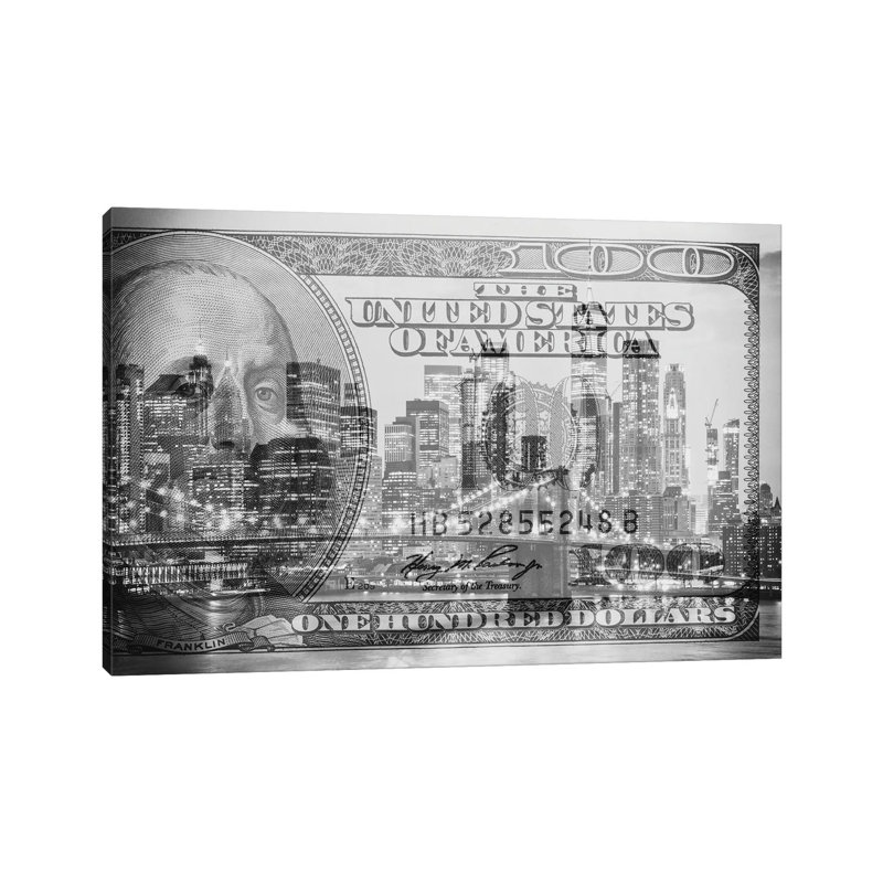 Manhattan Dollars - New York City by Philippe Hugonnard - Wrapped Canvas Gallery-Wrapped Canvas Giclée