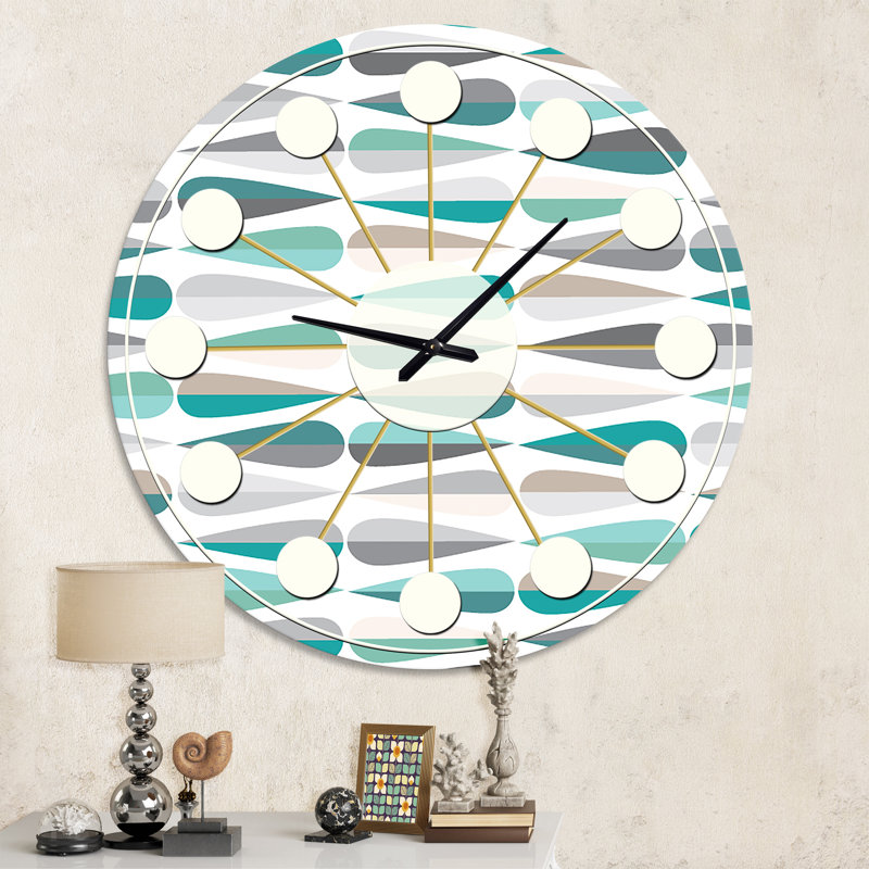 Horloge murale rétro Mid-Century, Moyenne