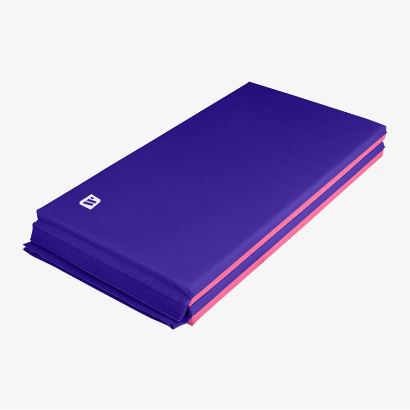 Tapis de gymnastique standard 4 pi x 8 pi x 1,5 po multicolore, H 96 po x l 48 po x P 1,5 po, Mauve / rose