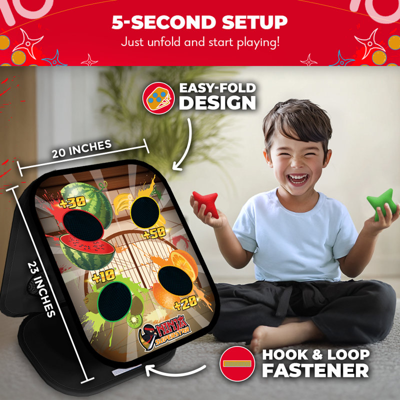 Ninja Superstar | Jeux de trous de maïs 2 en 1 pour enfants