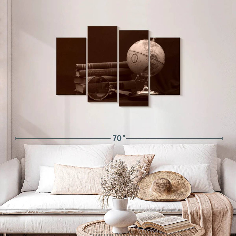 Sepia Globe, H 27 po x l 43 po